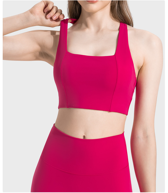  Yoga Wear Sports Bras Custom Fitness Workout Gym Bra for Women Slim Fit T-Shirts Yoga Crop Tops