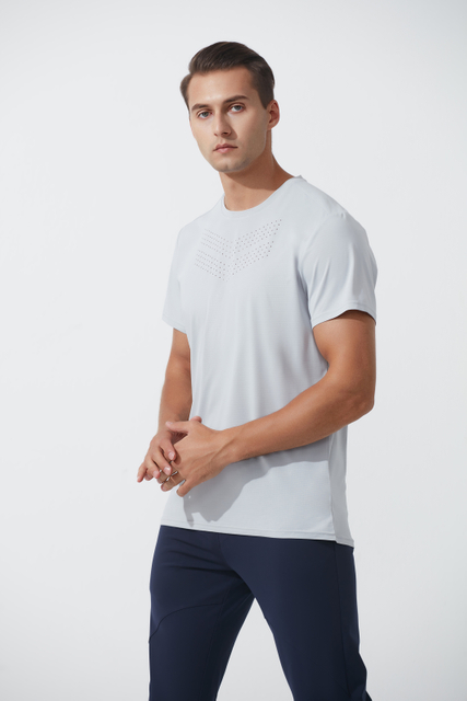 Quick Dry Men's Training T-shirt Outdoor Sport Gym Workout Tennis Yoga Training T Shirt