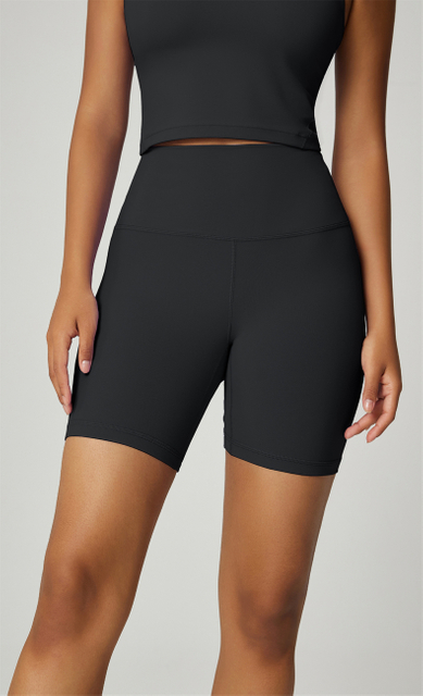 High stretch Workout Fitness Gym Tights Solid Nylon Women Yoga Shorts