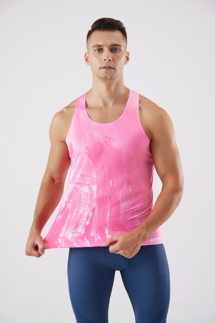 Men Basketball Loose Sports Fitness Vest Outdoor Marathon Light Breathable Racing Printed Vest