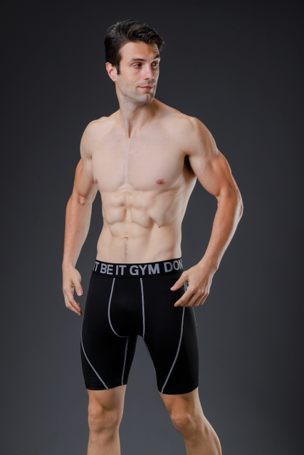 Men's Shorts High Waist Letter Design Breathable Sports Fitness Shorts