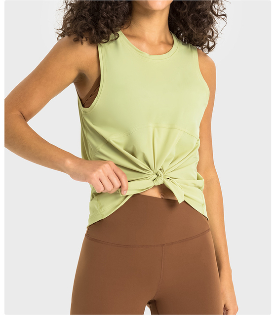 Thin Breathable Ice Feel Loose Strap Quick Drying Fashion Outwear Women Yoga Training Fitness Shirt Top