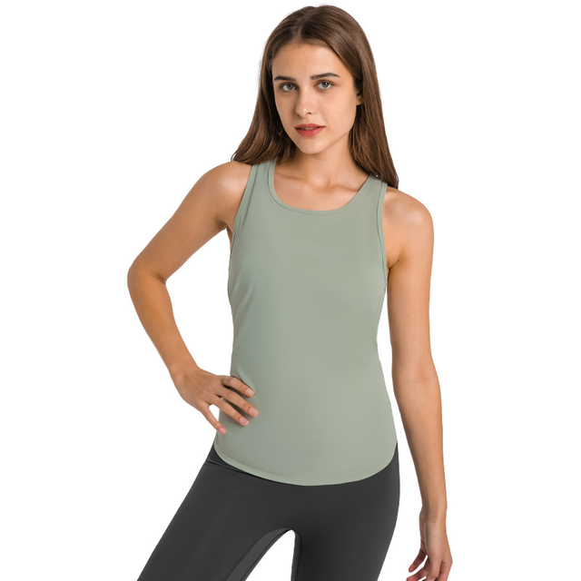  Sleeveless Yoga T-Shirt Tank Top Breathable Quick Dry Gym Vest Female Workout Sportswear Casual Sport Vest