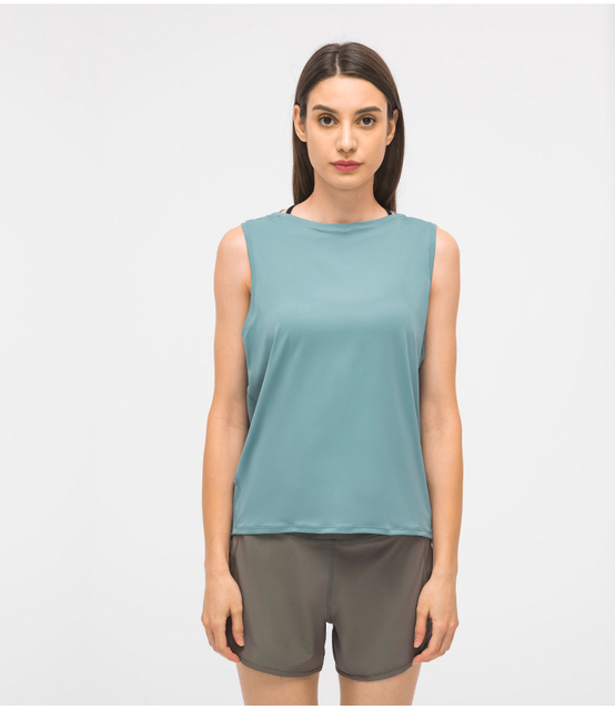 High Elastic Breathable Lulu Yoga Vest Women's Hygroscopic Perspiration Running Fitness Lulu Yoga Clothing