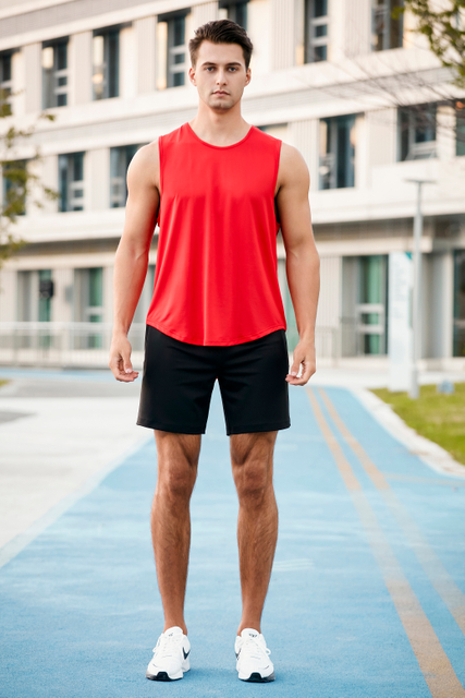 custom logo print fitness gym sporty sports stringer man Sleeveless tops